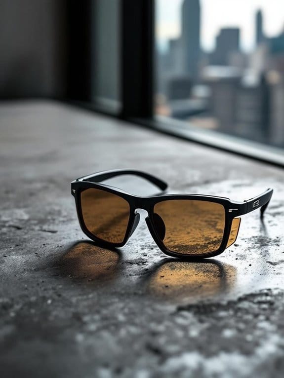amber lens safety glasses