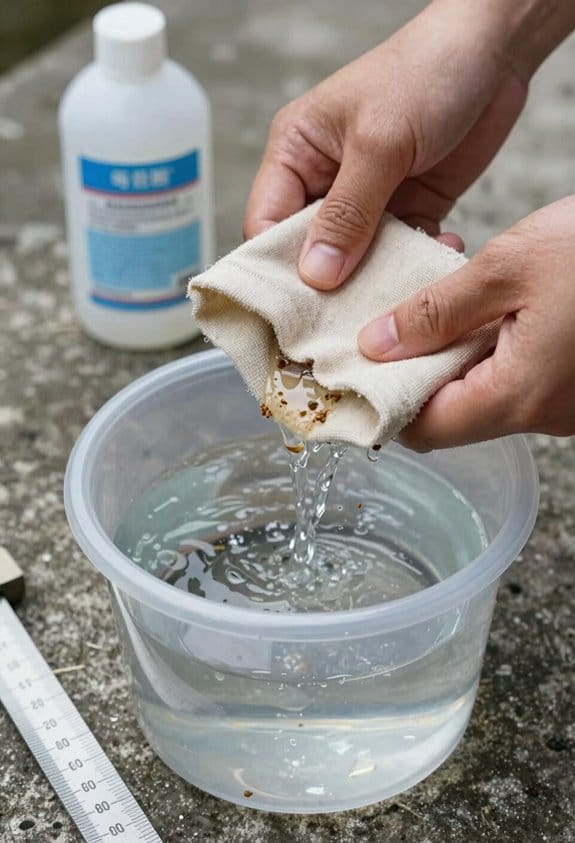 prepare clear bleach water